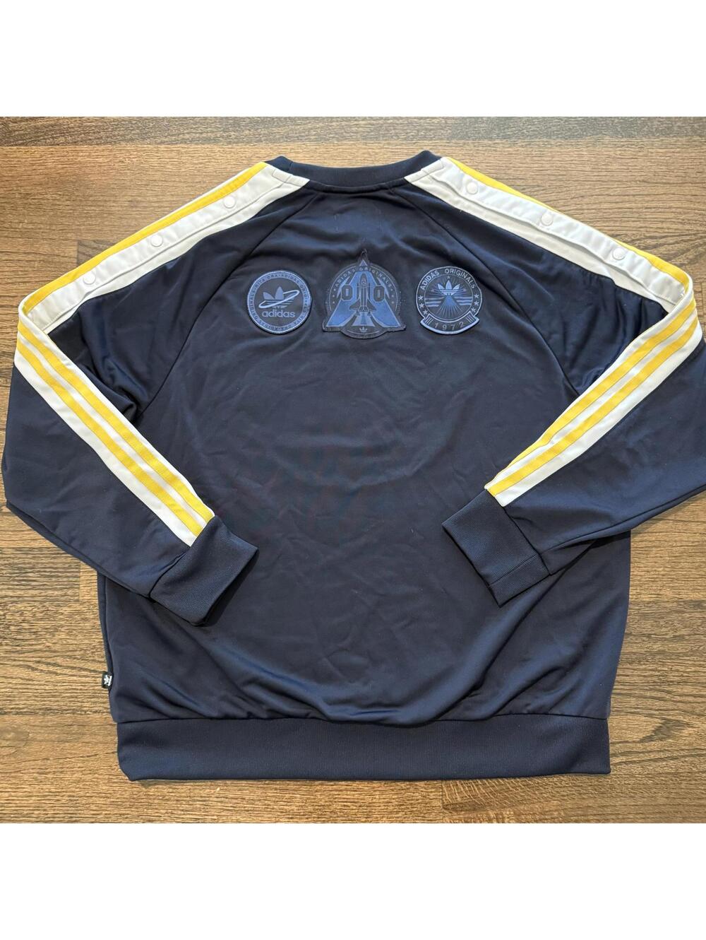 Adidas X Rita Ora Blue and Yellow Cosmic Confession Sweatshirt Size Large